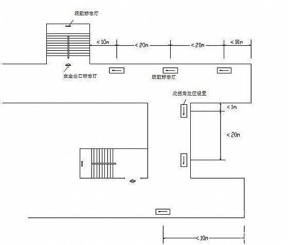 疏散指示标志灯施工设计图