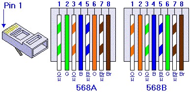 网线568A 568B